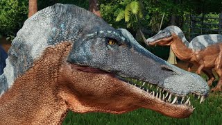 2 Mattel Irritator amp 2 Ichthyovenator Breakout amp Fight  Jurassic World Evolution Mods 4K 60FPS [upl. by Krock557]