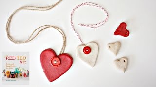 Easy Salt Dough Recipe amp Heart Ornaments DIY [upl. by Itak]