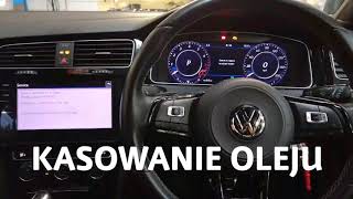 VW GOLF MK 7 KASOWANIE OLEJU I INSPEKCJI [upl. by Lannie589]