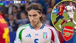 Riccardo Calafiori vs Spain  EURO 2024  WELCOME TO ARSENAL 🇮🇹 [upl. by George]