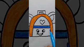 School Bag drawing drawinglessonsforkids drawing youtubeshorts [upl. by Aiuqat]