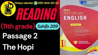 DİM YENİ TEST TOPLUSU 2023 İNGİLİS DİLİ  READING Passage 2  11ci sinif  11th grade  The Hopi [upl. by Htrow]