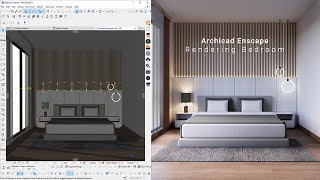 Archicad 25 amp Enscape Rendering Bedroom [upl. by Tj468]