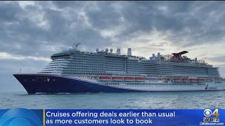 Cruises offering deals earlier than usual as more customers look to book [upl. by Eenolem467]