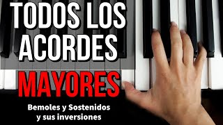 TODOS LOS ACORDES MAYORES  PIANO TUTORIAL [upl. by Giorgia]