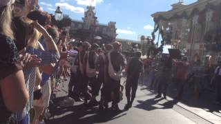 Disney parks Christmas Day parade taping Neil Patrick Harris and Newsies [upl. by Pouncey256]