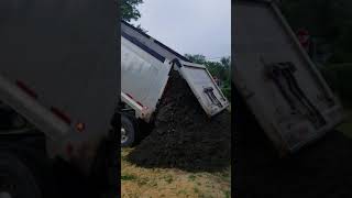 Top soil delivery to grade and plant new grass [upl. by Ahusoj876]