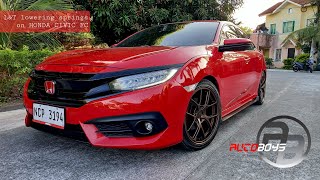 LampT Lowering springs on Honda Civic FC by Autoboys [upl. by Rooke]