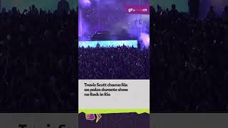 Travis Scott chama fãs ao palco durante show no Rock in Rio  g1noRockinRio g1 [upl. by Zelma]