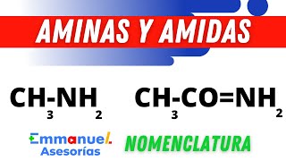 Nomenclatura de Aminas y Amidas Formulación Orgánica [upl. by Eonak]