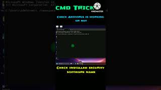 Find Installed Antivirus Name on Windows Using CMD shorts cmd commandprompt [upl. by Clarette]