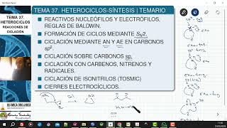 TEMA 37 HETEROCICLOS  SÍNTESIS  TEMARIO [upl. by Malo178]