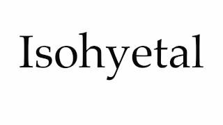 How to Pronounce Isohyetal [upl. by Hachmin287]