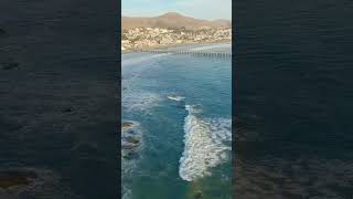 Cayucos California shoreline pier1 travel beach nature sea viralshorts viralvideo trending [upl. by Berlin54]