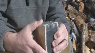 Removing Blades from a Core Using a Hammerstone [upl. by Evvy]