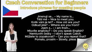 Czech Conversation for Beginners  10 Basic Phrases for Meeting People [upl. by Nessie]