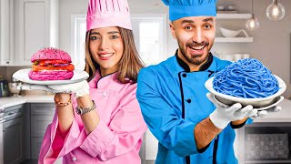 تحدي الطبخ بلون واحد مع نارين بيوتي 👩‍🍳 [upl. by Iorio]