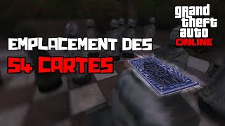 EMPLACEMENT DES 54 CARTES  Gta 5 Online  Map avec trajet [upl. by Namreh6]