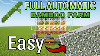 Minecraft Full Automatic Bamboo Farm  121 Easy Tutorial  Exotic [upl. by Joo966]