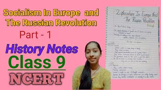 NCERT CLASS9 History ch 2 Socialism In Europe and The Russian Revolution NotesStudy Land [upl. by Asila795]