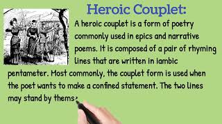 What is Heroic Couplet [upl. by Kevina847]