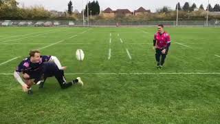 A Rugby Trainingdrill to help with the offload in tackle [upl. by Gypsy719]