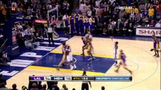 Kobe Bryant Game Winning Shot Lakers vs Memphis Feb 23 2010 [upl. by Vetter]