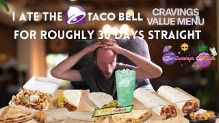 I Ate The Taco Bell Cravings Value Menu For Roughly 30 Days Straight [upl. by Lacombe]