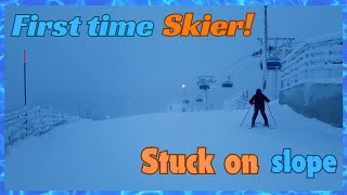 UK To FinlandSkiing in Levi  Basics Of Skiing  Skier Stuck On Slope [upl. by Quick]