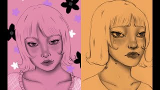 Girly world Two speedpaint videos in one Procreate [upl. by Norma230]