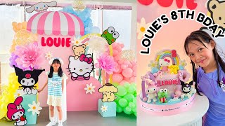 LOUIES 8TH SANRIO THEMED BIRTHDAY PARTY PART 1  AustriaFamilyVlogs [upl. by Carlie]