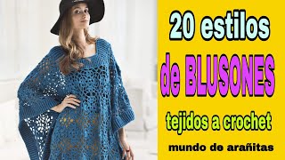 20 estilos de BLUSONES tejidos a crochet temporada de VERANO [upl. by Soren]