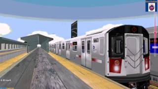 OpenBVE FlushingMain Street Bound R188 7 Enters amp Leaves Willets PointShea Stadium [upl. by Alihs]