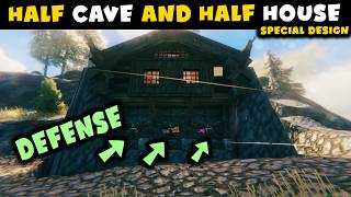 This is the FIRST TIME Ive ever made a BASE like this  HALF Cave and HALF House  VALHEIM [upl. by Ariaek]