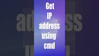 💻 CMD Trick Get IP address using cmd computer pc pctricks microsoftwindows microsoft [upl. by Aliet]