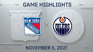 NHL Highlights  Rangers vs Oilers  Nov 5 2021 [upl. by Inhoj]