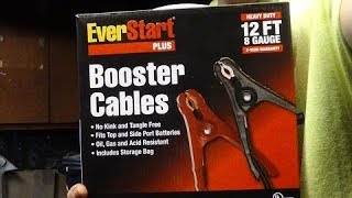 EVERSTART 12 FOOT BOOSTER CABLES REVIEW walmartcom says there 799 [upl. by Larret]