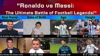 Ronaldo Vs Messi Comparison WHo is Goat comparison [upl. by Runstadler260]