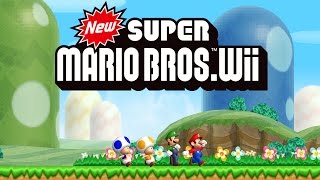 New Super Mario Bros Wii Worlds 1  9 Full Game 100 [upl. by Kerat33]