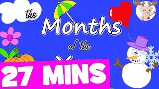 Months of the Year Song And More  27mins Kids Songs Collection [upl. by Neit]