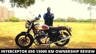 INTERCEPTOR 650 MARK 2 13000 KMS OWNERSHIP REVIEW  FUTURE CHANGES TO BE MADE IN THE MOTORCYCLE [upl. by Loveridge997]