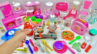 Unboxing Miniature Plastic Full Kitchen Set Collection  Toy Cooking Game  Kitchen Set Toy  Review [upl. by Arhat]