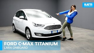 FORD CMAX TDCI DIESEL 20 170CV TITANIUM BIANCO AZIENDALE 2016  INTERNI ED ESTERNI CON LARA [upl. by Lynus]