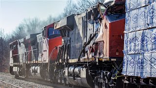 CN 2509 Leads Destroyed CN 2997 at Torrance ON 11162024 [upl. by Florentia]