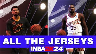 NBA 2K24 All Team JerseysUniforms In The Game  Sleeved Jerseys [upl. by Rafaellle327]