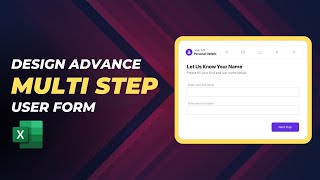Design Advanced Multi Step Userform in excel [upl. by Htebezile4]