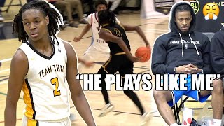 JA MORANT SHOCKED BY 5STAR PG 64 Jasper Johnson WENT CRAZY at Peach Jam [upl. by Atsillak]