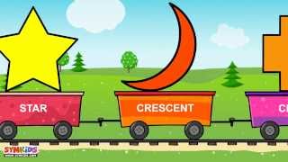 shapes train  shapes for children  2d shapes  shapes song [upl. by Atsedom]