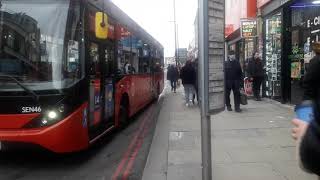 SEN46 YX16OAC on Route 355 in Tooting Broadway Station heading towards Mitcham Fair Green [upl. by Moser]