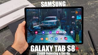 Samsung Galaxy Tab S8 Plus  Unbox amp SetUp [upl. by Lorri294]